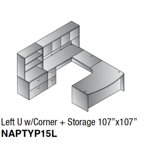 AOSP Right/Left U w/Corner + Storage 107x107
